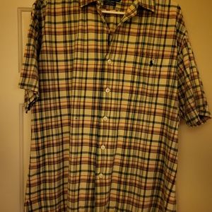 Polo Ralph Lauren S/S Plaid Shirt ("Caldwell") (M - buttoned)
